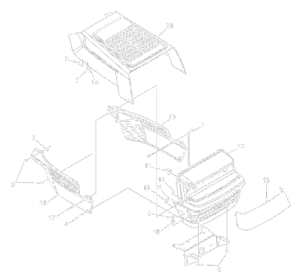 Hood Style 5 Diagram and Parts List for 13AM675G000 2002 Yard Machines Lawn Tractor